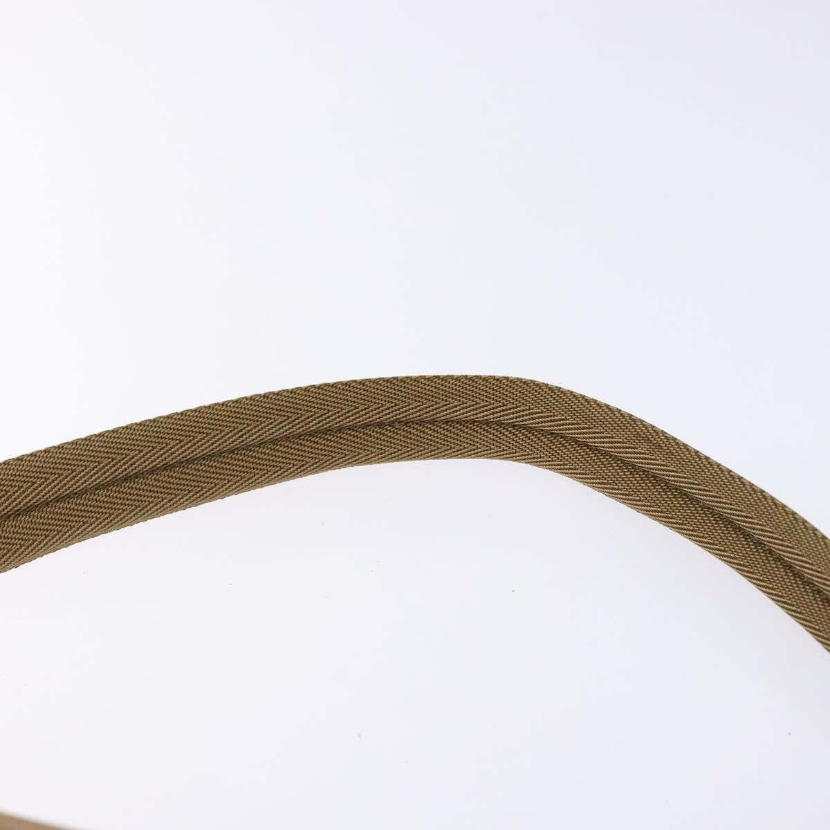 PRADA Shoulder Bag Nylon Beige Silver Auth 141630