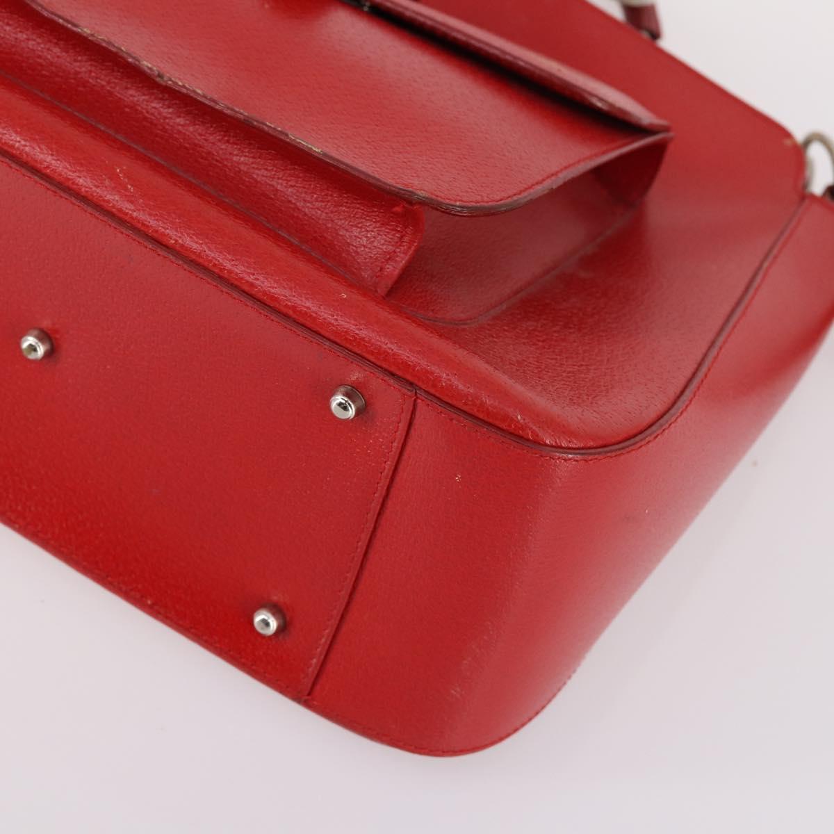 GUCCI Hand Bag Leather 2way Red 000 2058 0307 5 Auth 141632