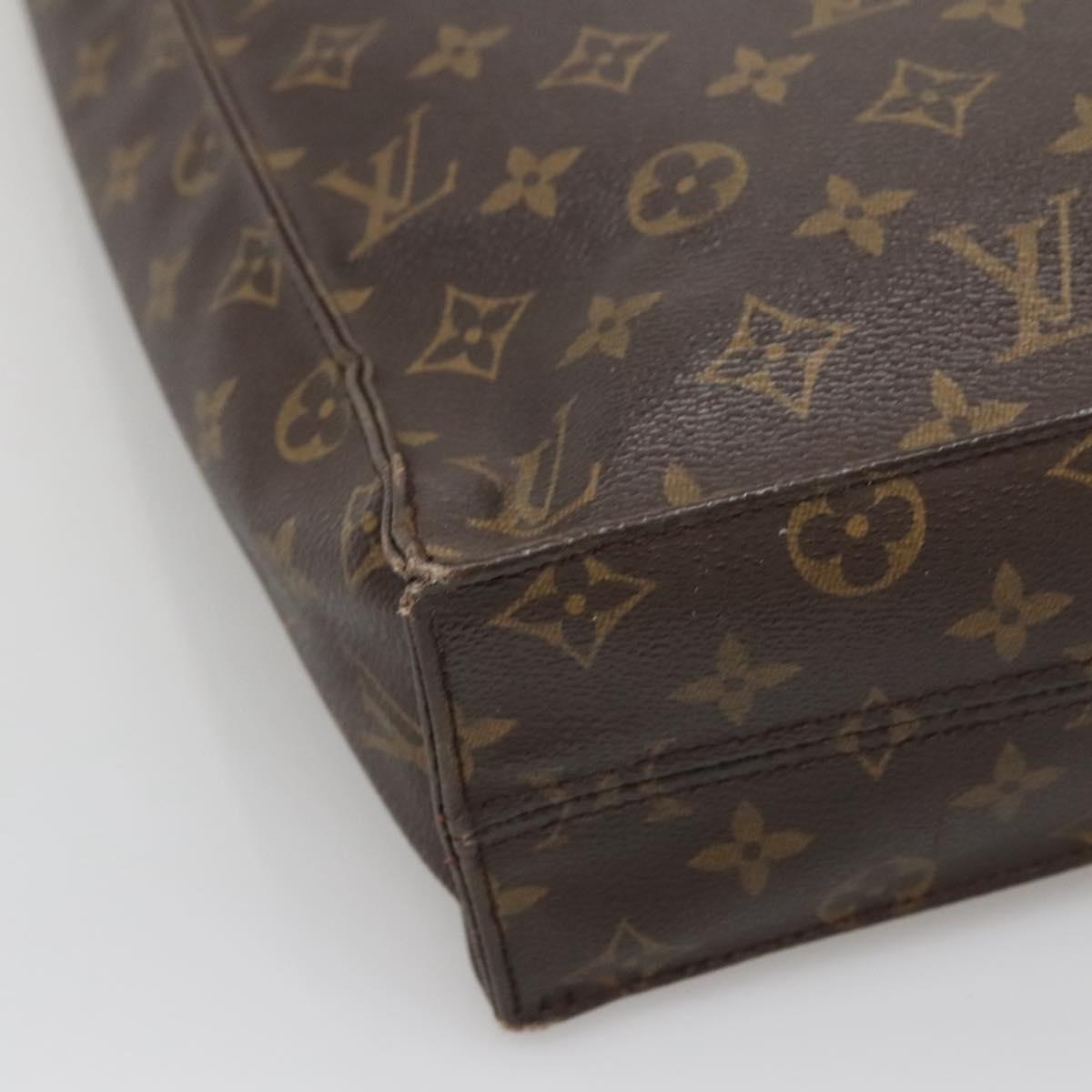 LOUIS VUITTON Monogram Sac Plat Hand Bag M51140 LV Auth 141640