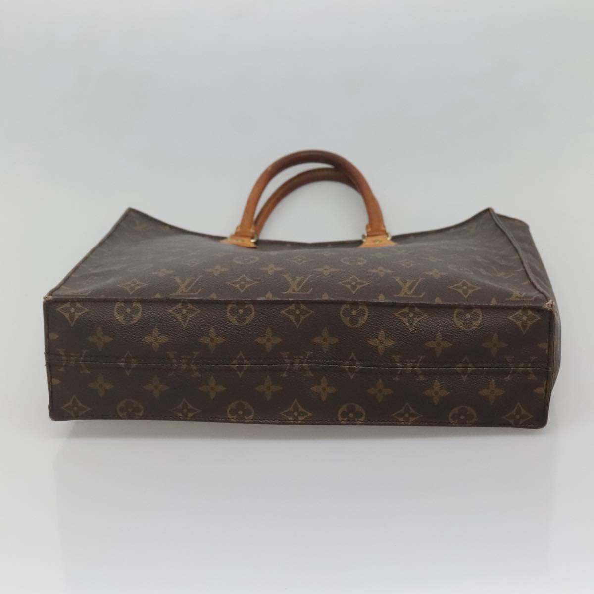 LOUIS VUITTON Monogram Sac Plat Hand Bag M51140 LV Auth 141640