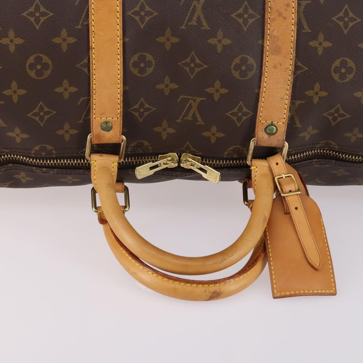 LOUIS VUITTON Monogram Keepall 55 Boston Bag M41424 LV Auth 141641