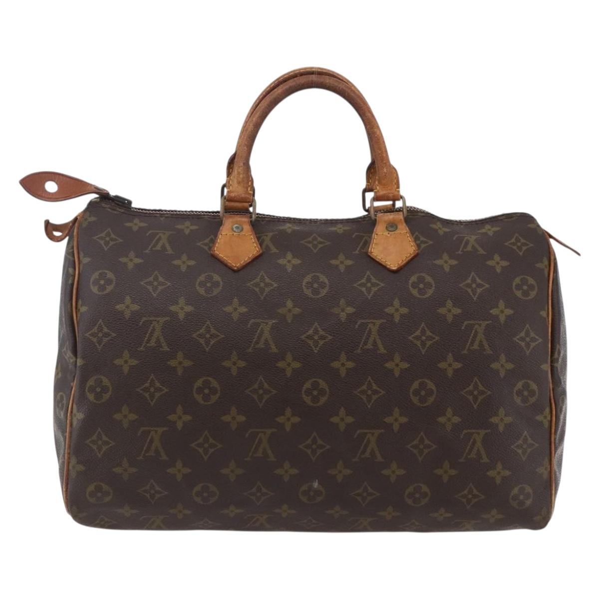 LOUIS VUITTON Monogram Speedy 35 Hand Bag M41524 LV Auth 141644