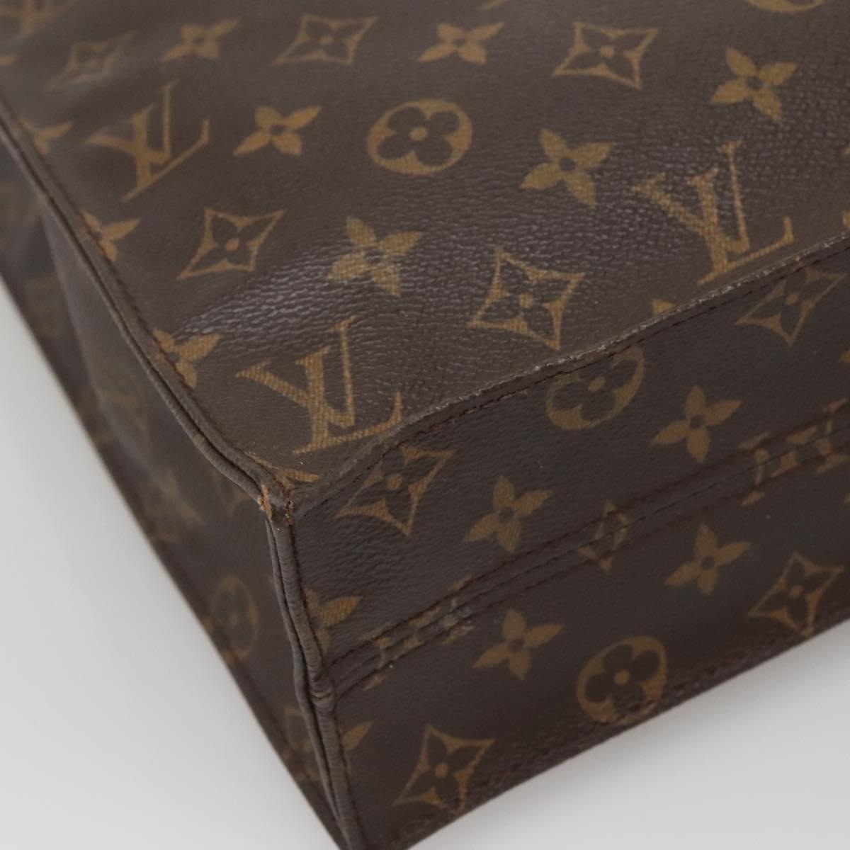 LOUIS VUITTON Monogram Sac Plat Hand Bag M51140 LV Auth 141645