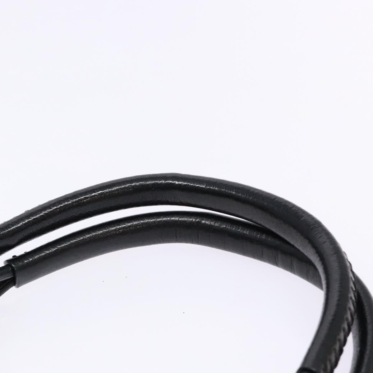 GUCCI GG Canvas Shoulder Bag Black Silver 132260 Auth 141652