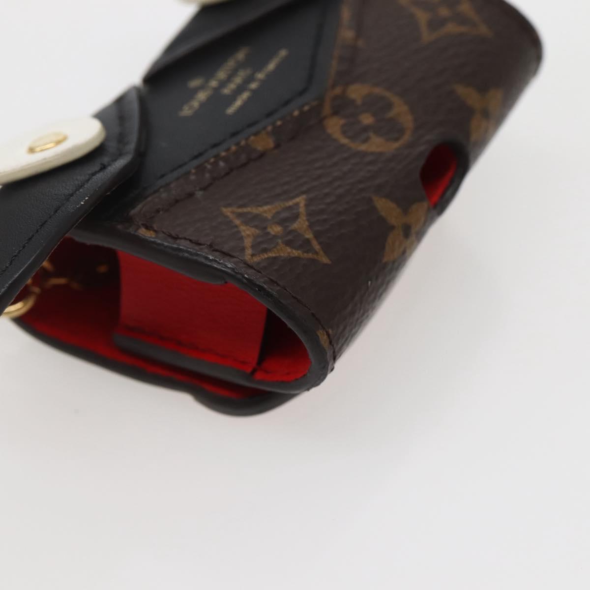LOUIS VUITTON Monogram Etui Earphones Cow Earphone case GI0568 LV Auth 141692