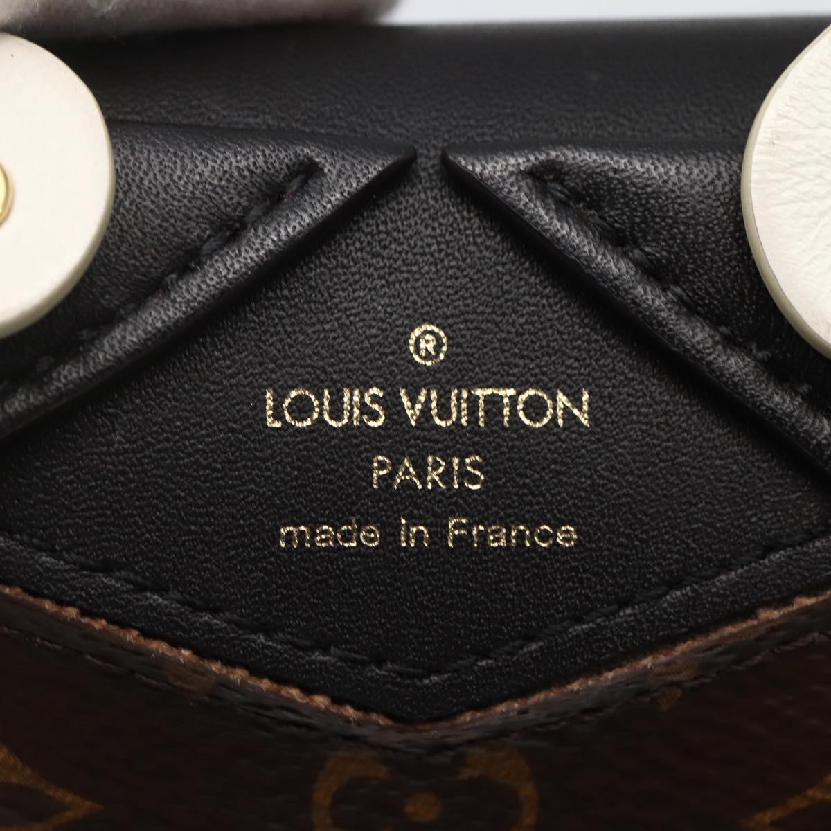 LOUIS VUITTON Monogram Etui Earphones Cow Earphone case GI0568 LV Auth 141692