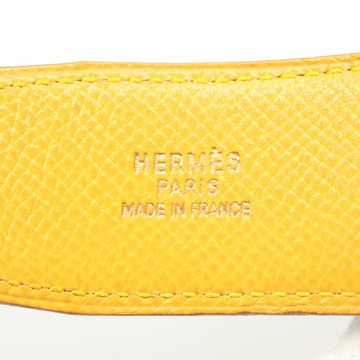 HERMES Constance H Belt Leather 33.5"" Green Auth 141710V