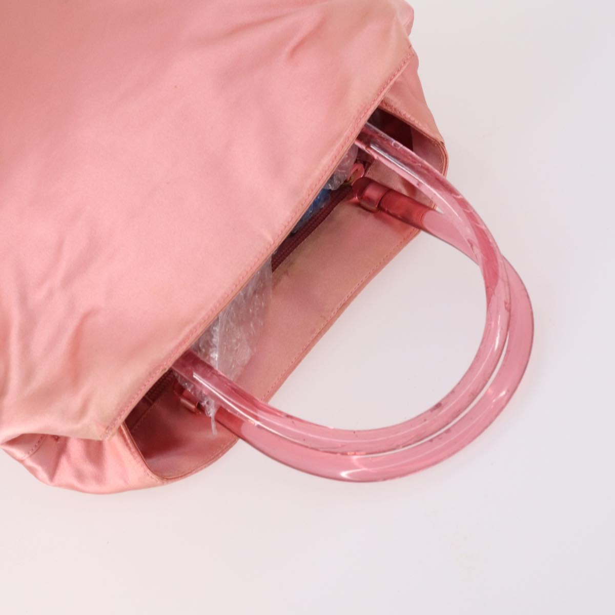 PRADA Shoulder Bag Nylon 3Set Beige Green pink Auth 141719