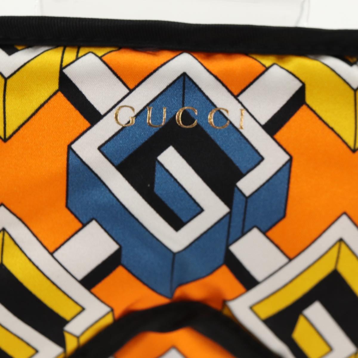 GUCCI Travel Set Travel Case Silk Orange Blue Auth 141722M