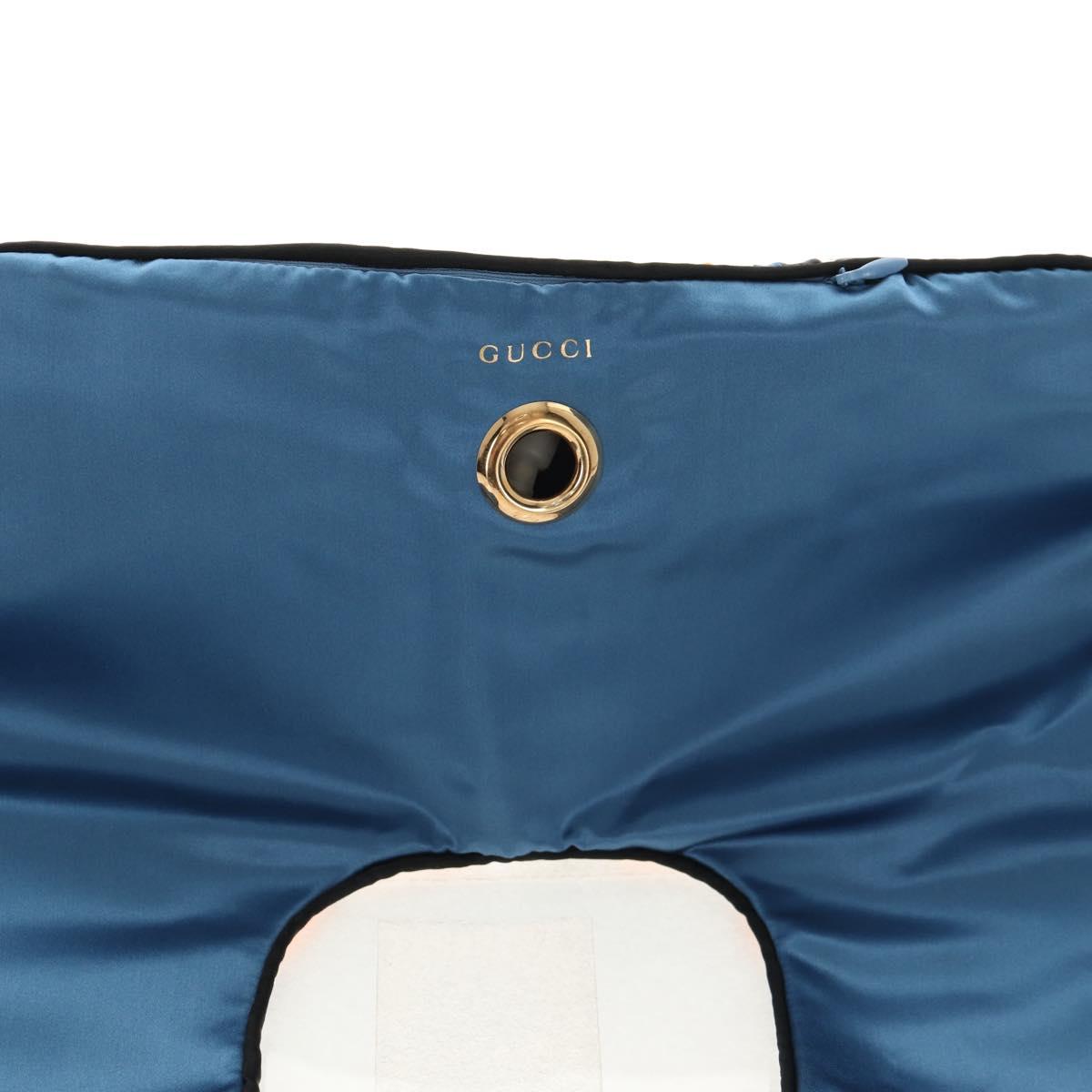 GUCCI Travel Set Travel Case Silk Orange Blue Auth 141722M