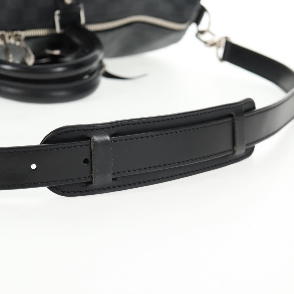 LOUIS VUITTON Damier Graphite Keepall Bandouliere 45 Bag N41057 LV Auth 141724V