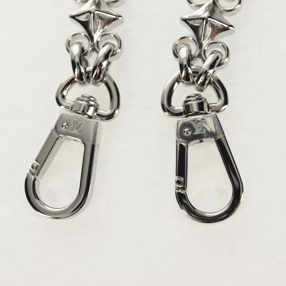 LOUIS VUITTON Chain Strap metal Silver LV Auth 141725M