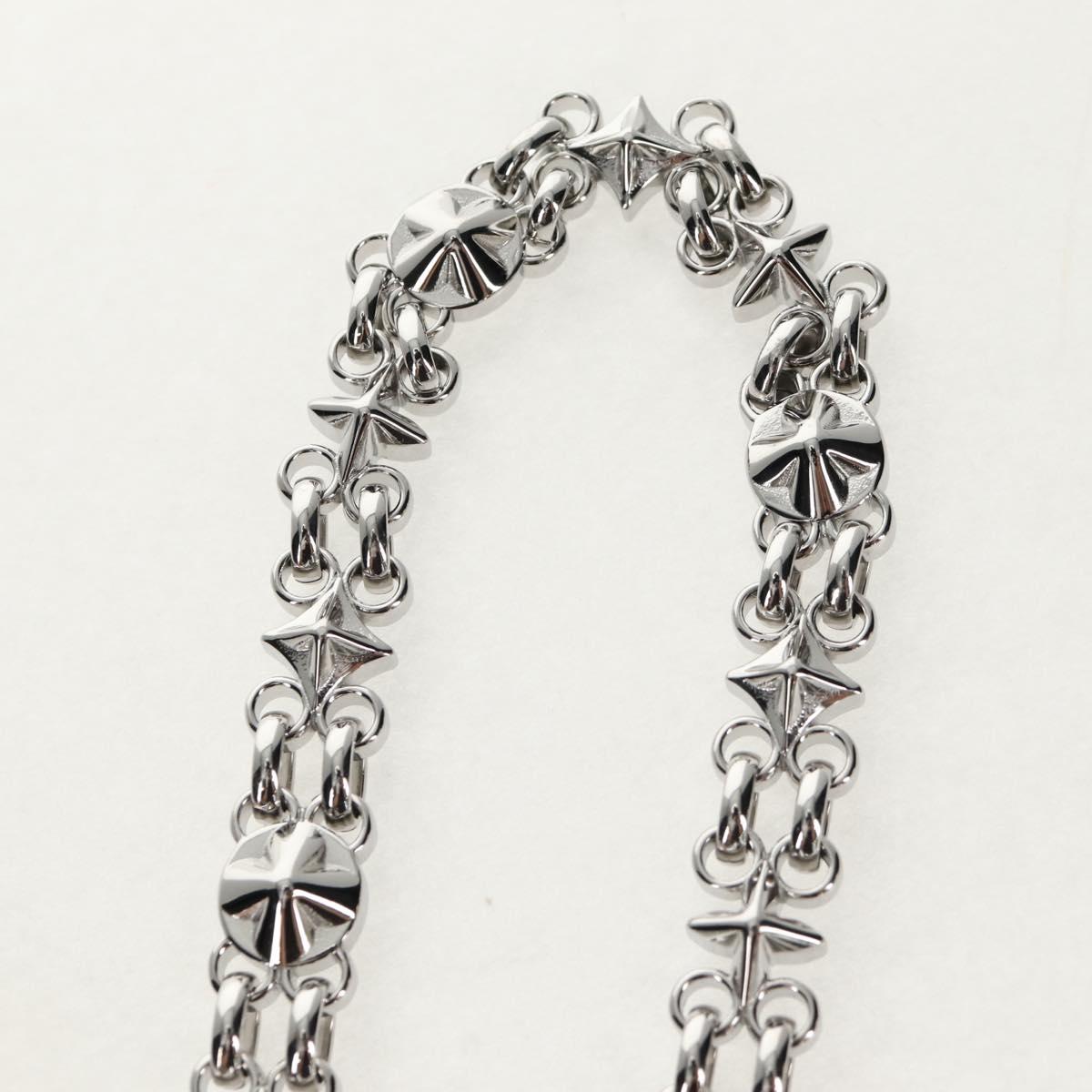 LOUIS VUITTON Chain Strap metal Silver LV Auth 141725M