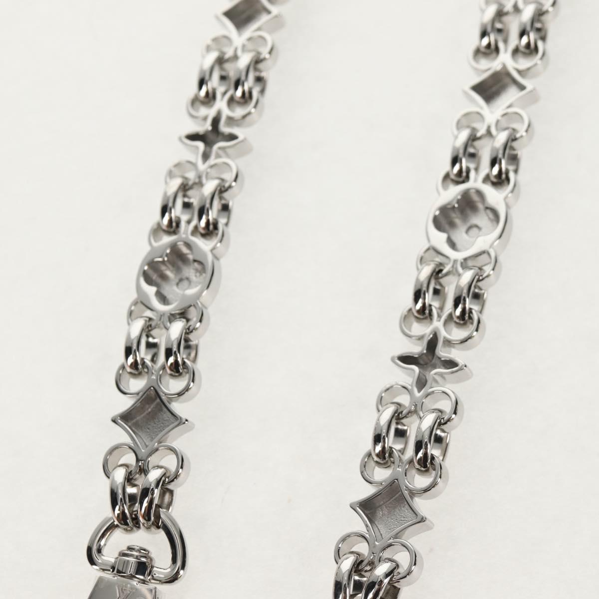 LOUIS VUITTON Chain Strap metal Silver LV Auth 141725M