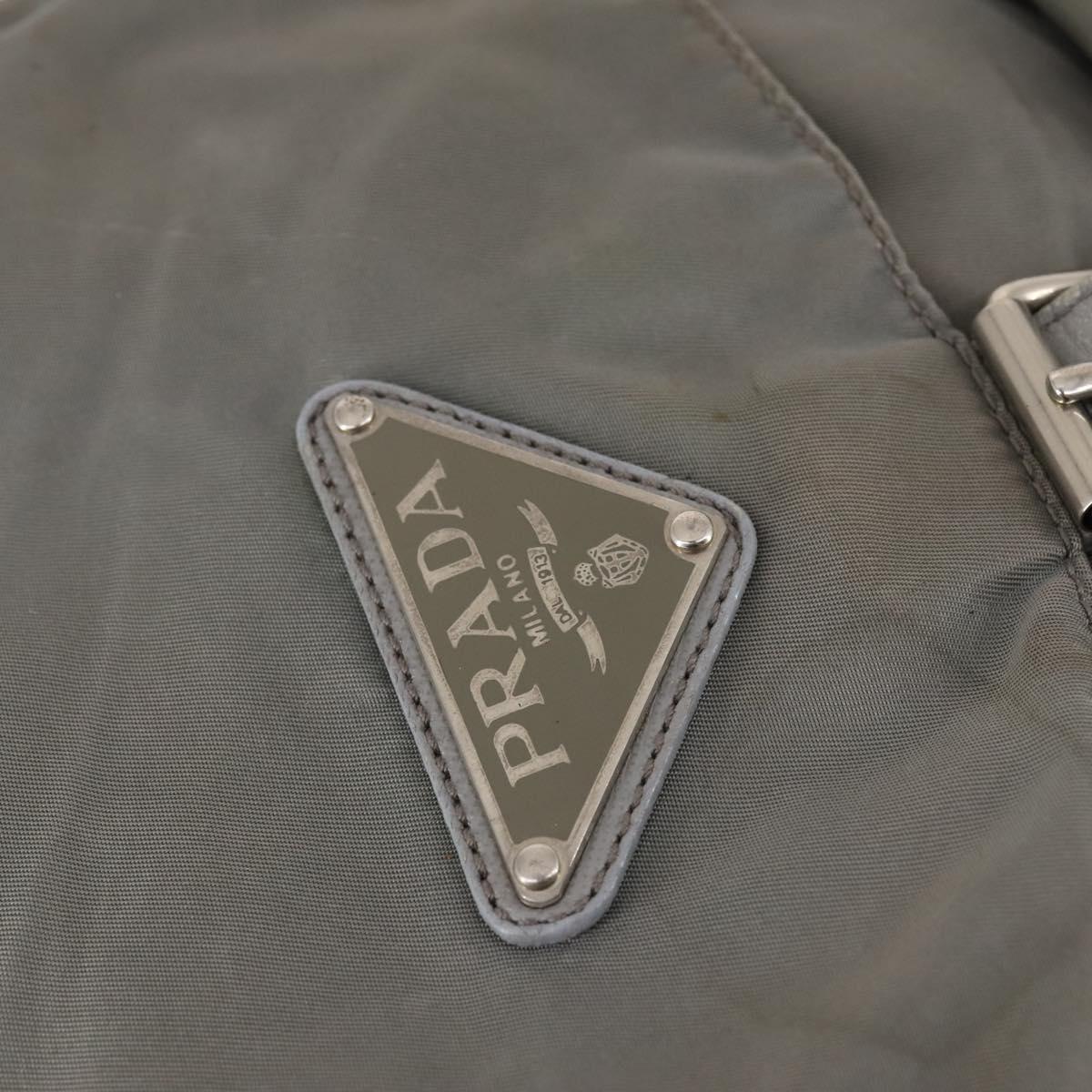 PRADA Backpack Nylon Green Silver Auth 141751