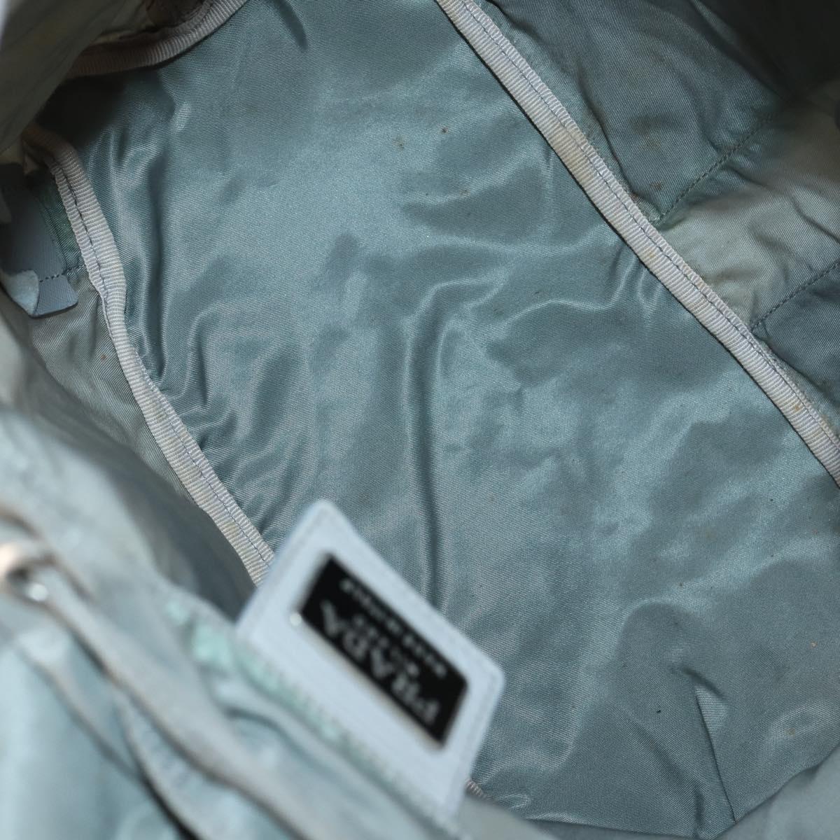 PRADA Backpack Nylon Green Silver Auth 141751