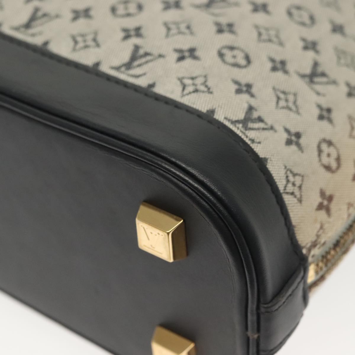 LOUIS VUITTON Monogram Mini Alma Haut Hand Bag Blue M92202 LV Auth 141760