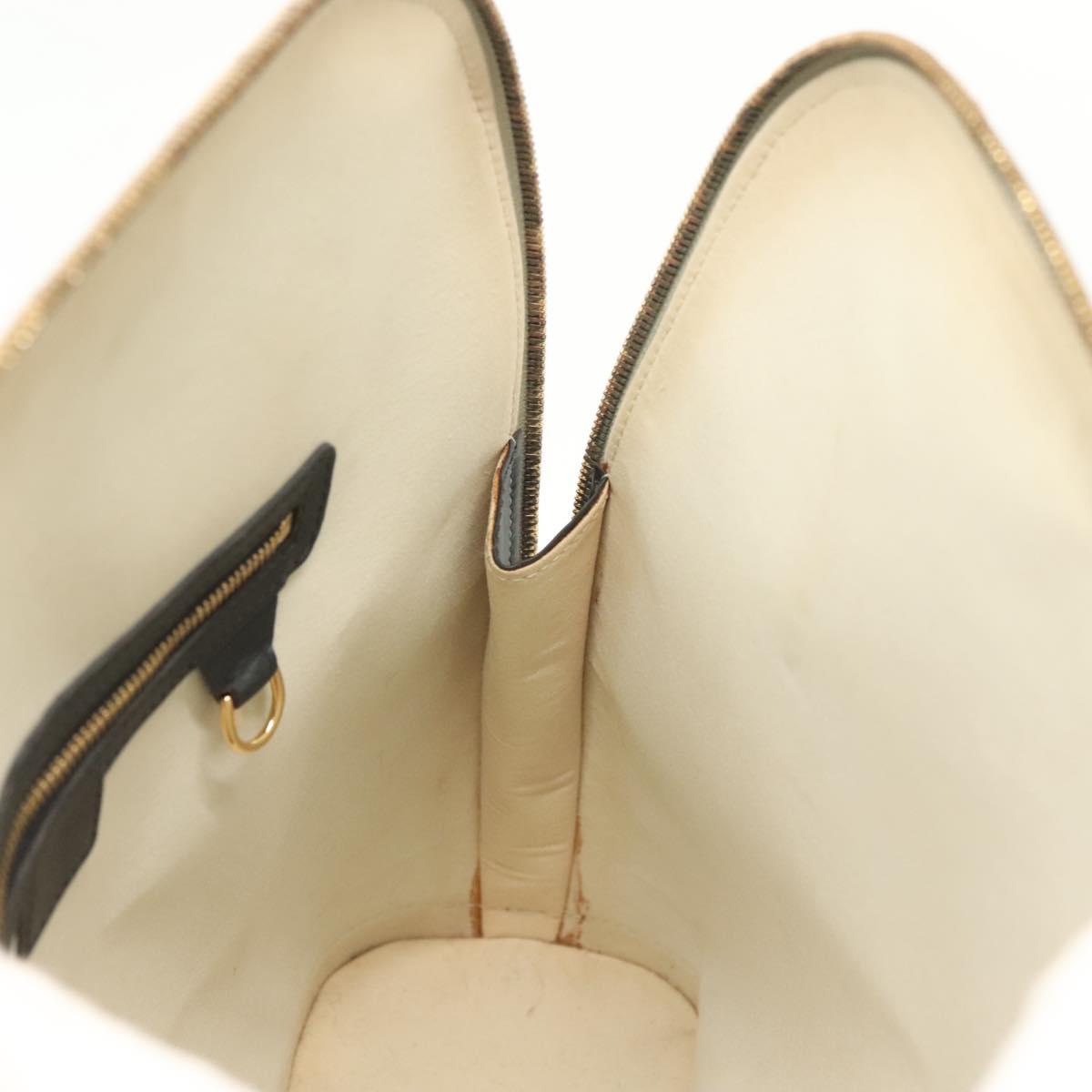 LOUIS VUITTON Monogram Mini Alma Haut Hand Bag Blue M92202 LV Auth 141760