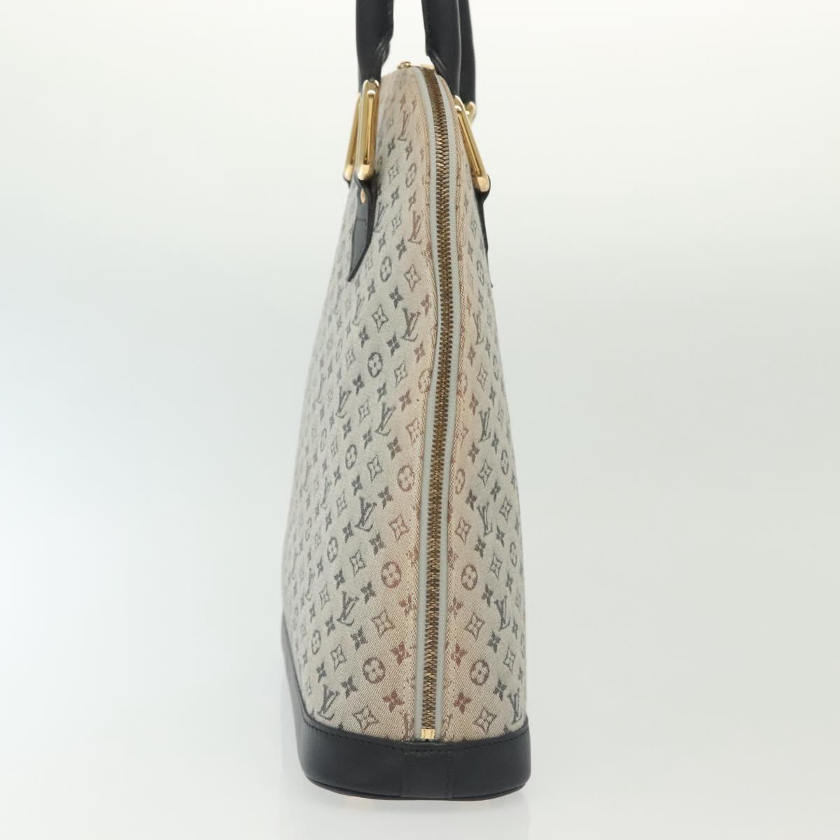 LOUIS VUITTON Monogram Mini Alma Haut Hand Bag Blue M92202 LV Auth 141760