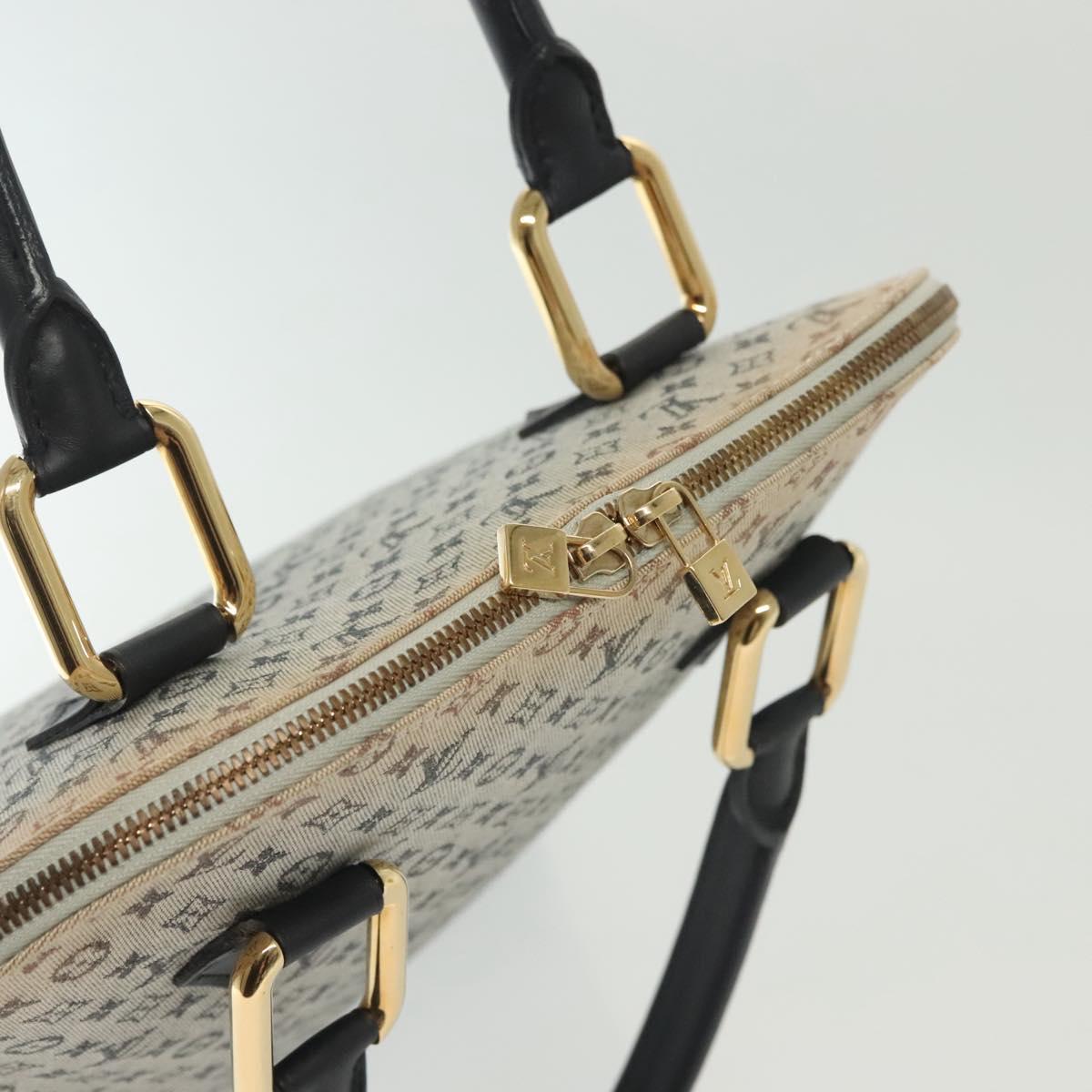 LOUIS VUITTON Monogram Mini Alma Haut Hand Bag Blue M92202 LV Auth 141760