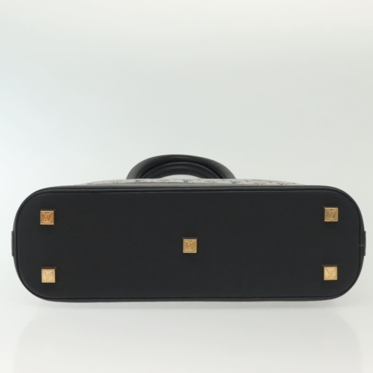 LOUIS VUITTON Monogram Mini Alma Haut Hand Bag Blue M92202 LV Auth 141760