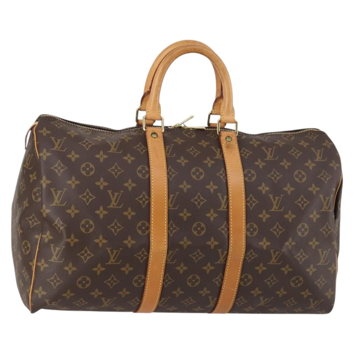 LOUIS VUITTON Monogram Keepall 45 Boston Bag M41428 LV Auth 141796