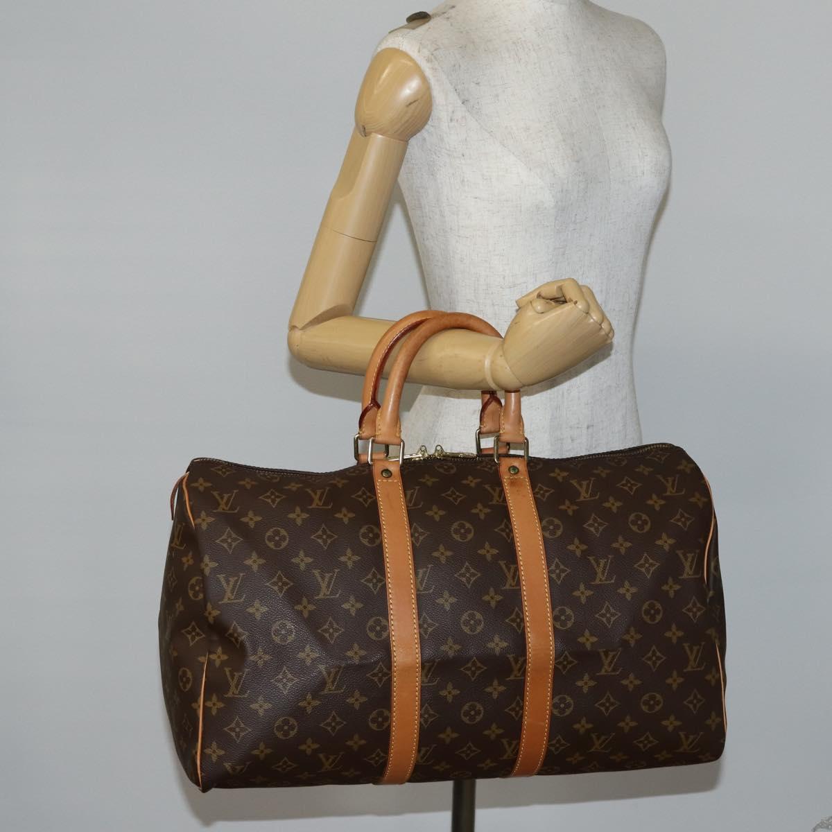 LOUIS VUITTON Monogram Keepall 45 Boston Bag M41428 LV Auth 141796