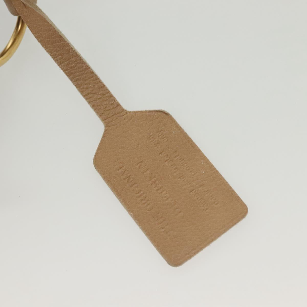 PRADA Shoulder Bag Leather Beige Gold Auth 141810