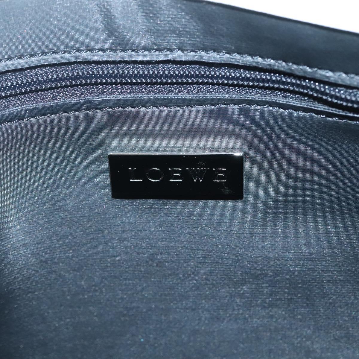 LOEWE Shoulder Bag PVC Black Silver Auth 141812
