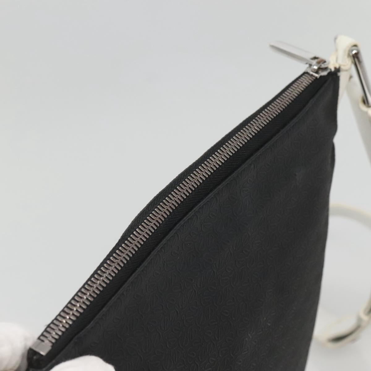 LOEWE Shoulder Bag PVC Black Silver Auth 141812