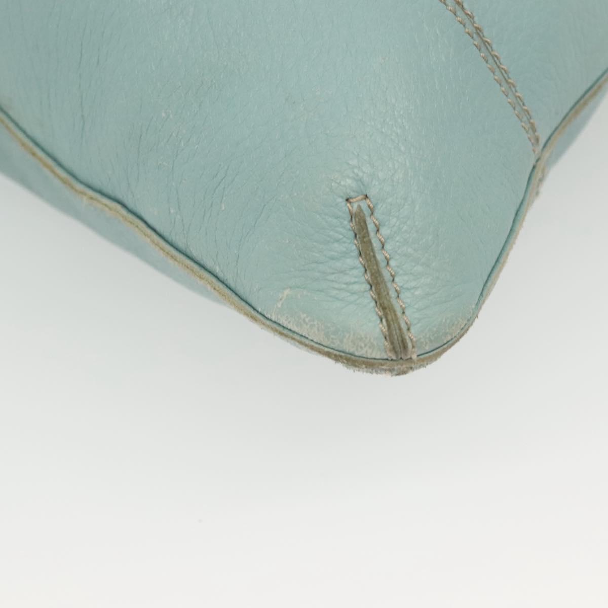 BOTTEGA VENETA Shoulder Bag Leather Light Blue 115778 Auth 141815