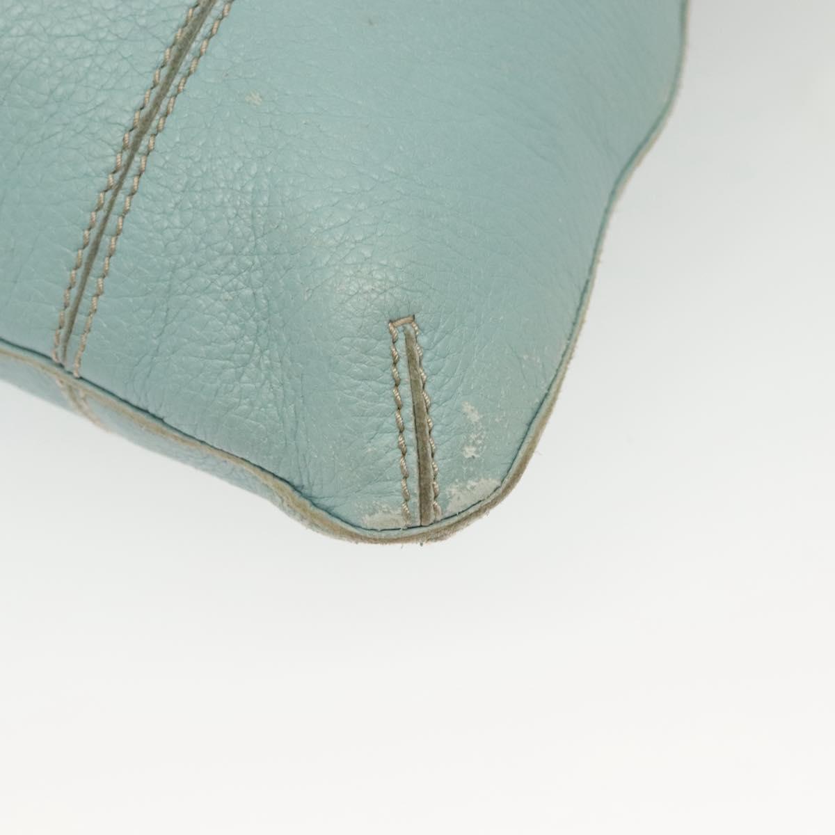 BOTTEGA VENETA Shoulder Bag Leather Light Blue 115778 Auth 141815