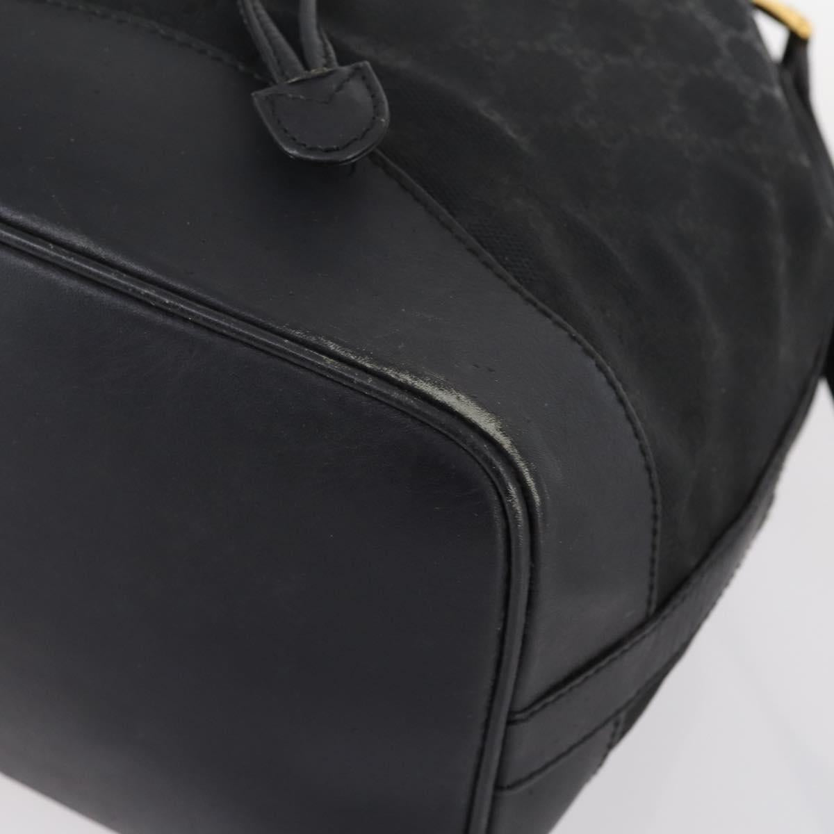 GUCCI GG Canvas Shoulder Bag Black Gold 001 2854 1627 Auth 141820