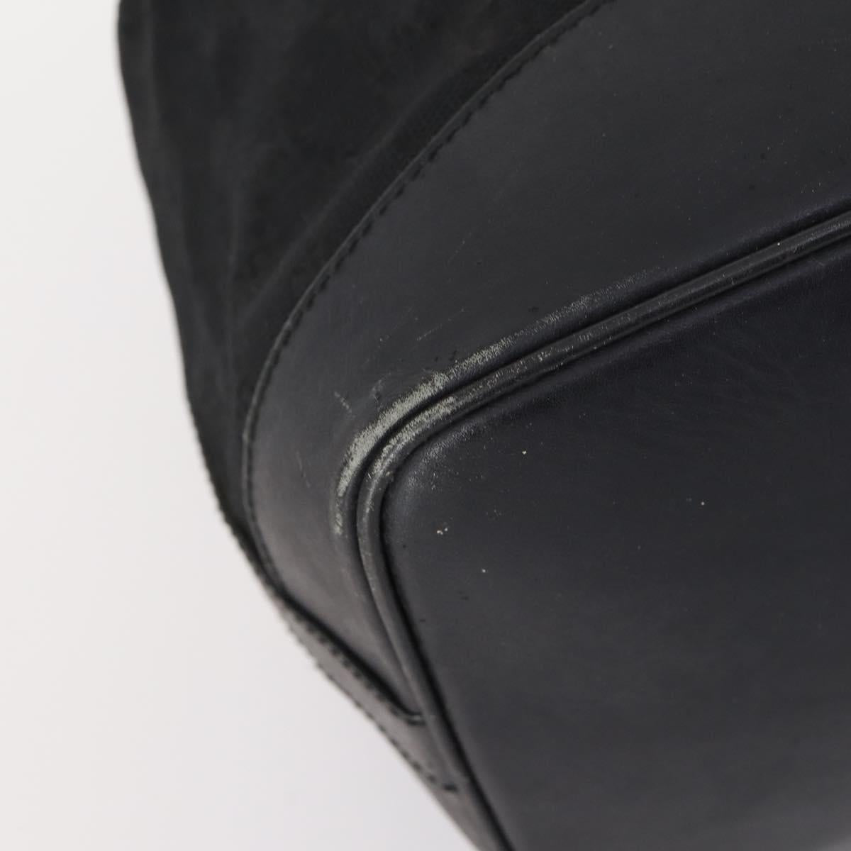 GUCCI GG Canvas Shoulder Bag Black Gold 001 2854 1627 Auth 141820