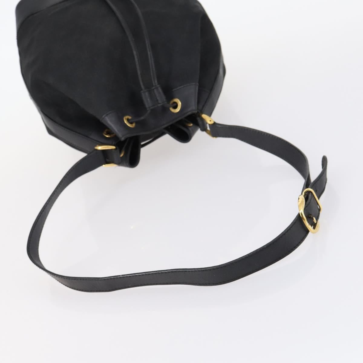 GUCCI GG Canvas Shoulder Bag Black Gold 001 2854 1627 Auth 141820