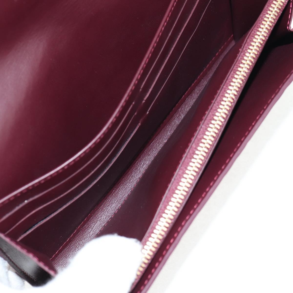 LOUIS VUITTON Vernis Portefeuille Sarah Wallet Rouge Favist M91521 Auth 141830V