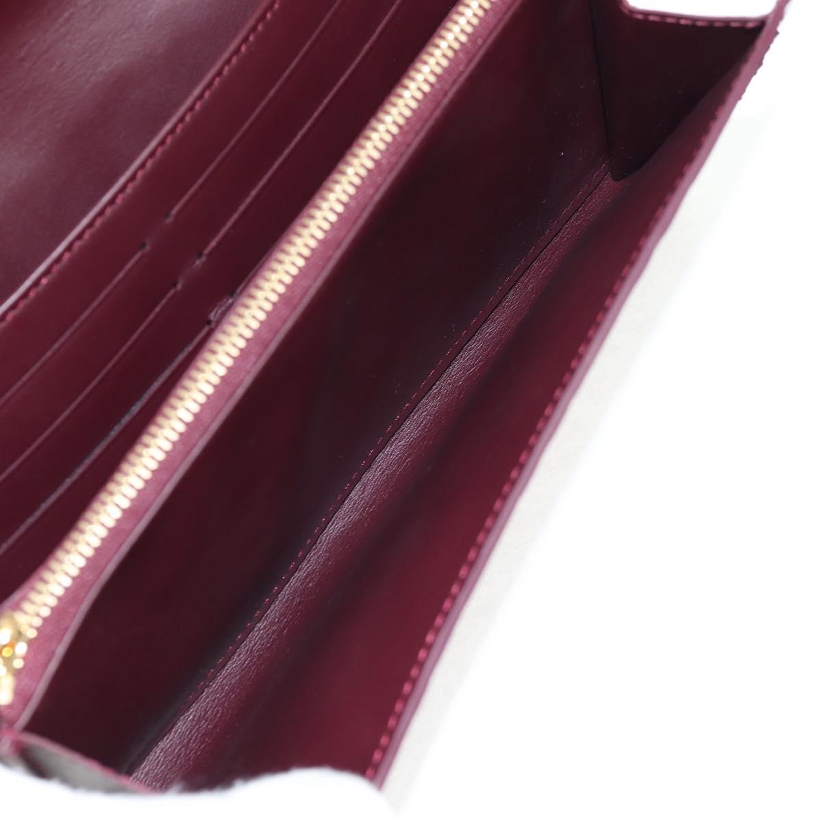 LOUIS VUITTON Vernis Portefeuille Sarah Wallet Rouge Favist M91521 Auth 141830V