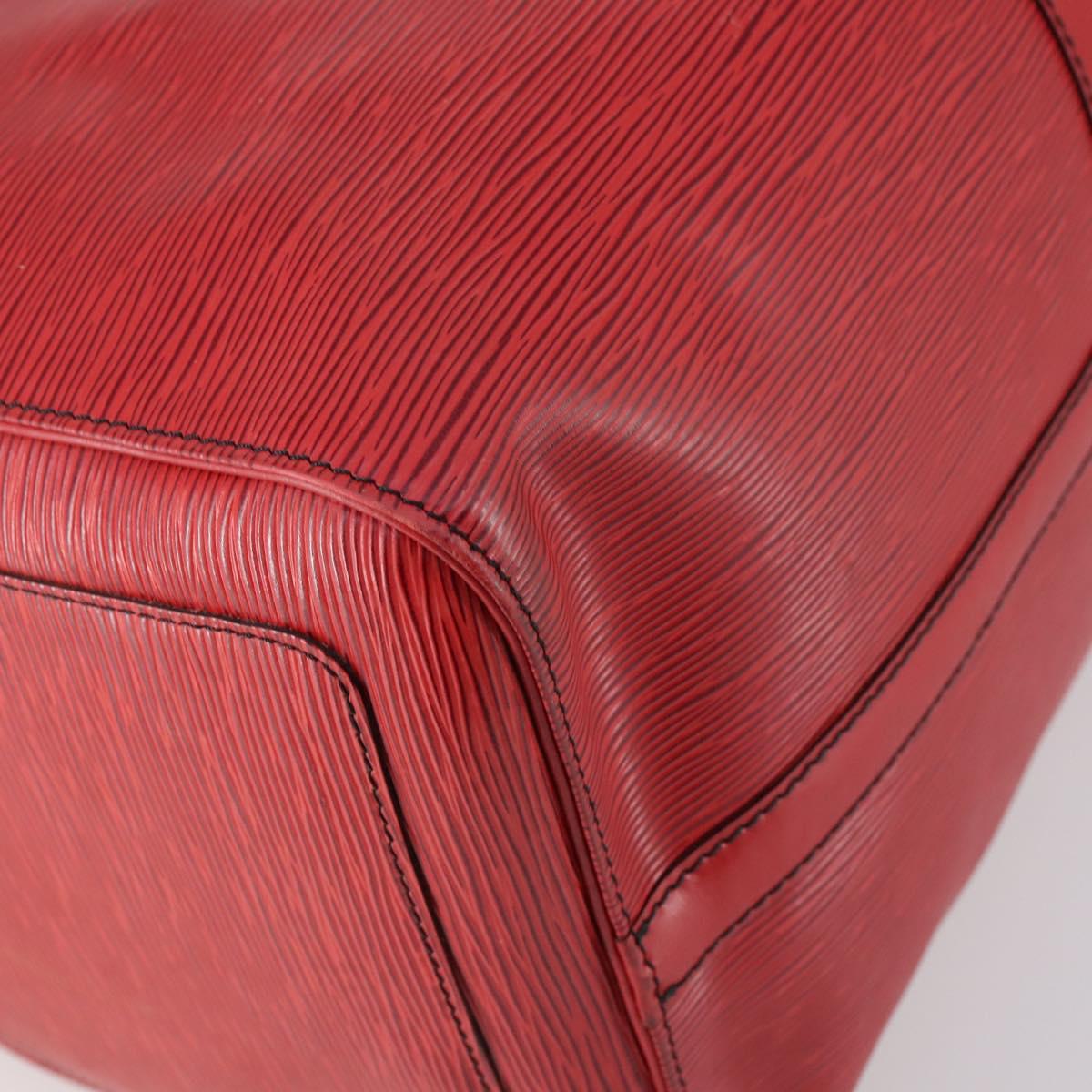 LOUIS VUITTON Epi Keepall 50 Boston Bag Red M42967 LV Auth 141838