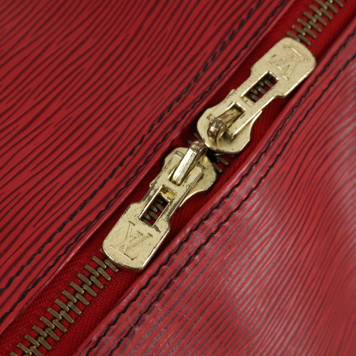LOUIS VUITTON Epi Keepall 50 Boston Bag Red M42967 LV Auth 141838
