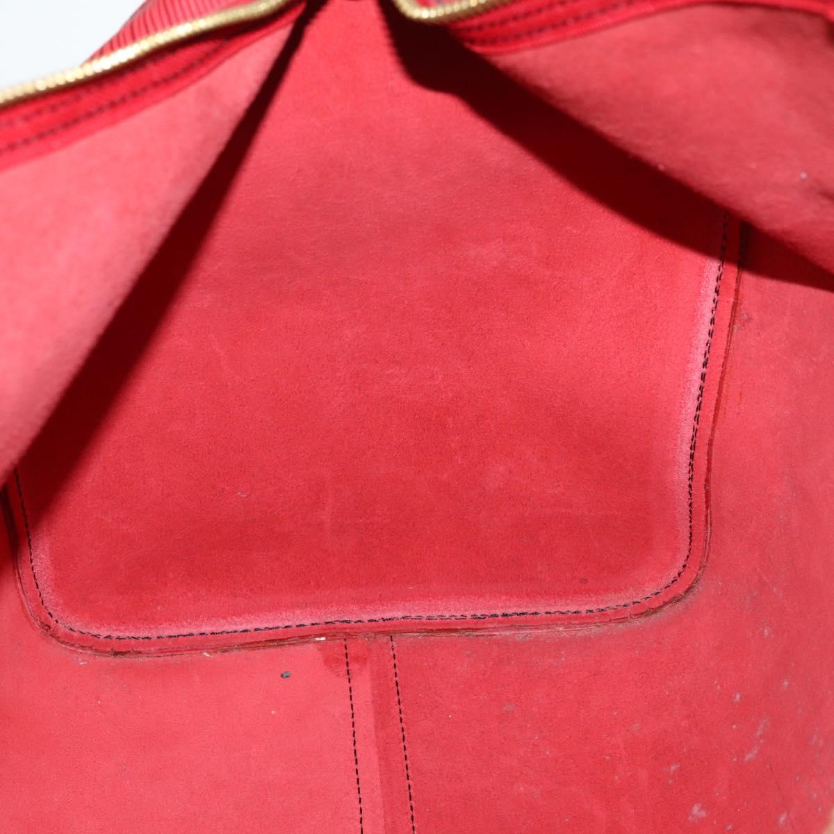 LOUIS VUITTON Epi Keepall 50 Boston Bag Red M42967 LV Auth 141838
