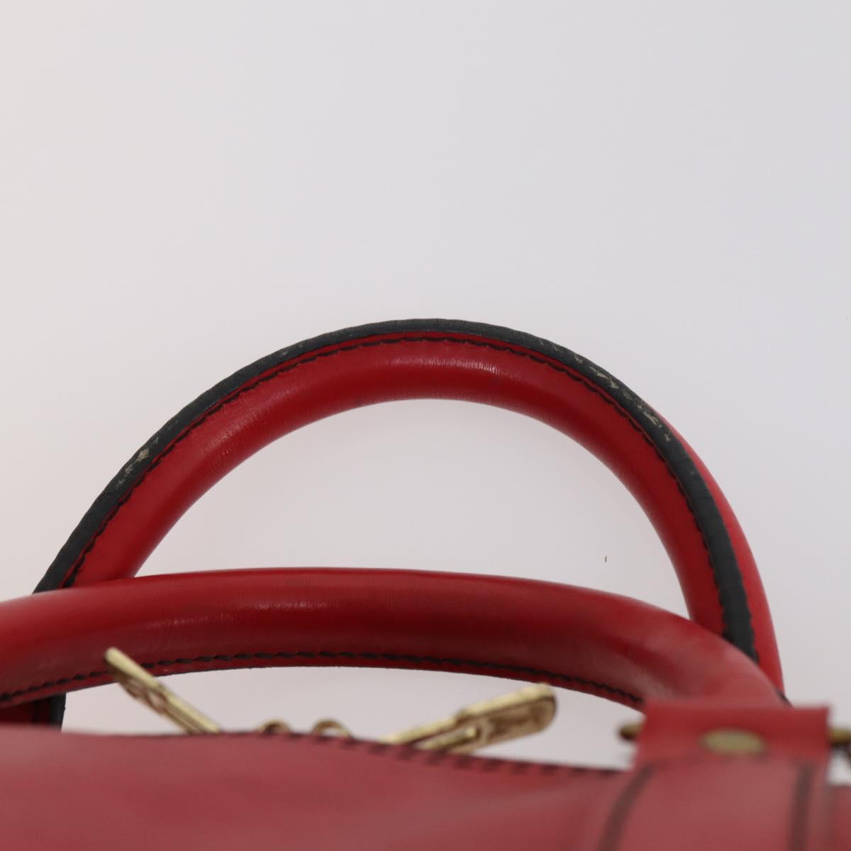 LOUIS VUITTON Epi Keepall 50 Boston Bag Red M42967 LV Auth 141838
