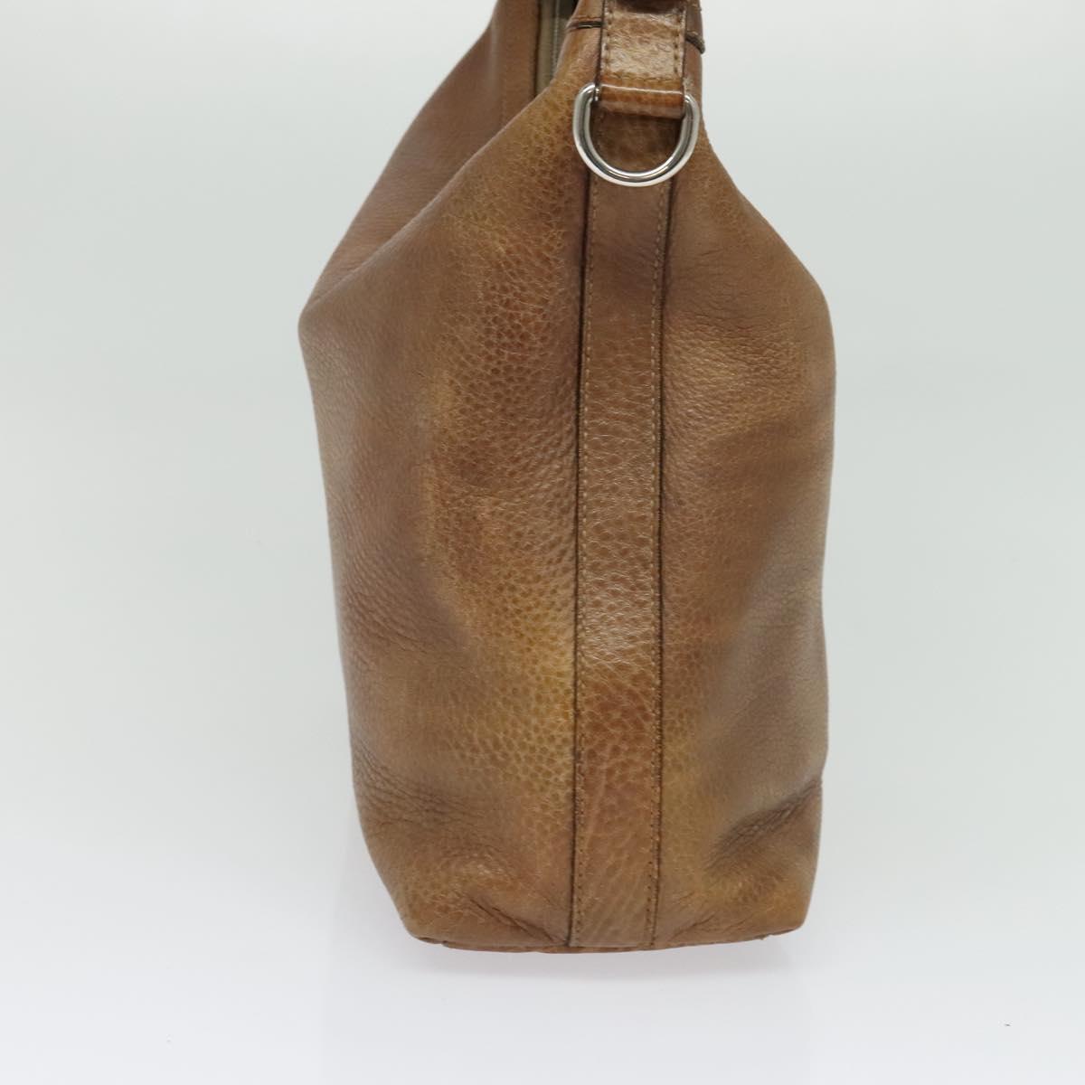 GUCCI Miss GG Shoulder Bag Leather Brown Silver 326514 Auth 141853