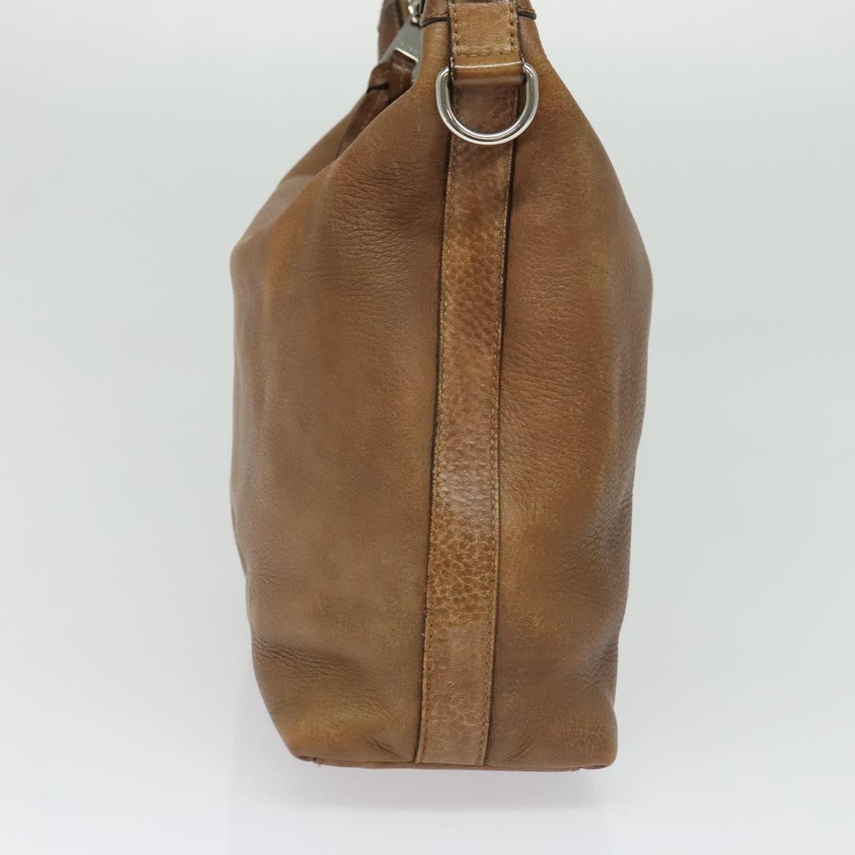 GUCCI Miss GG Shoulder Bag Leather Brown Silver 326514 Auth 141853