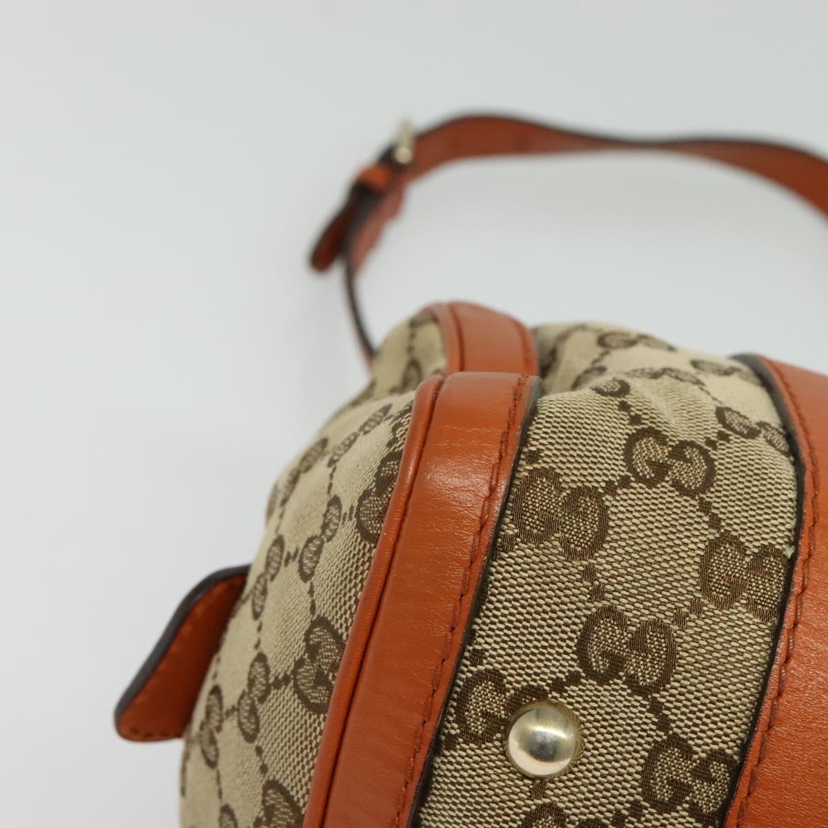 GUCCI GG Canvas Hand Bag 2way Beige Gold 269876 Auth 141858