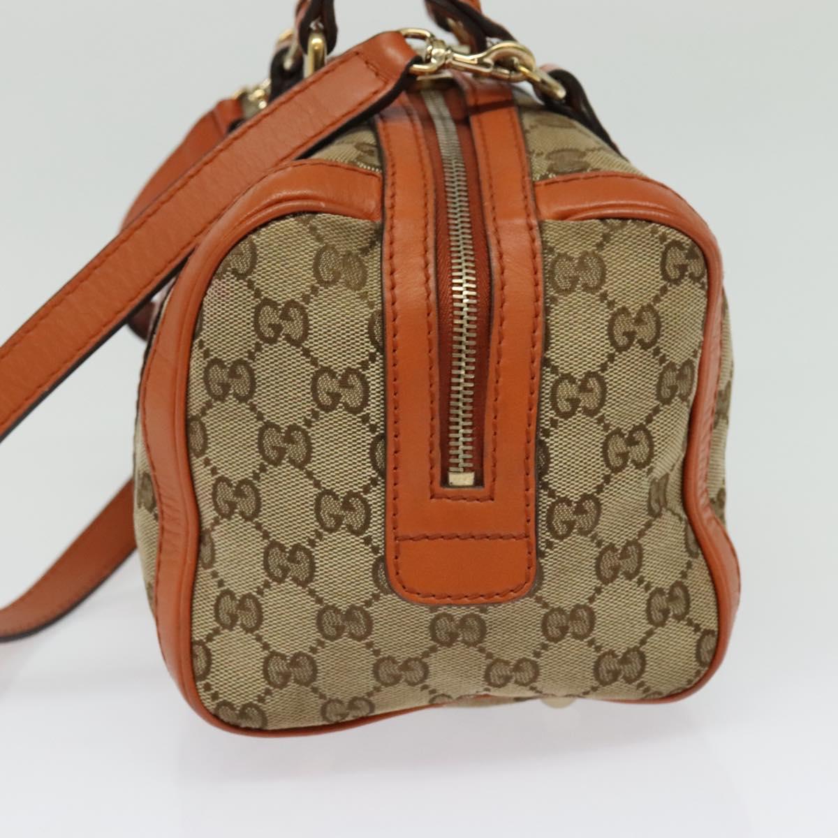 GUCCI GG Canvas Hand Bag 2way Beige Gold 269876 Auth 141858