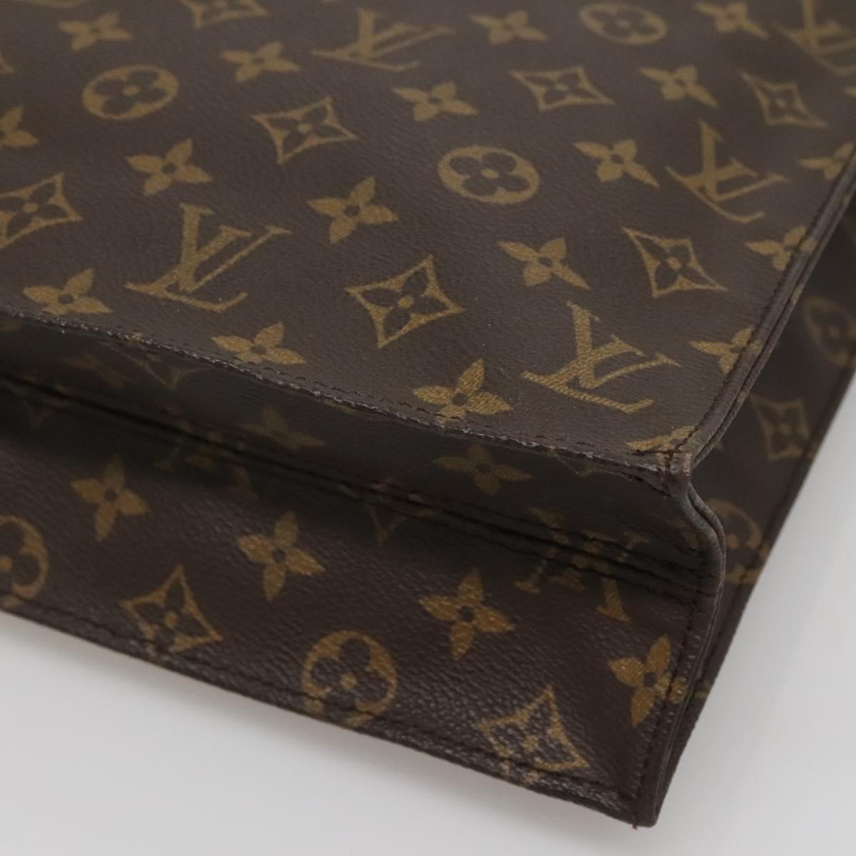 LOUIS VUITTON Monogram Sac Plat Hand Bag M51140 LV Auth 141860