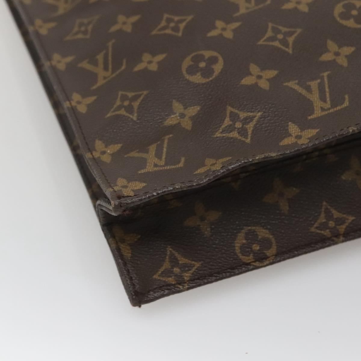 LOUIS VUITTON Monogram Sac Plat Hand Bag M51140 LV Auth 141860