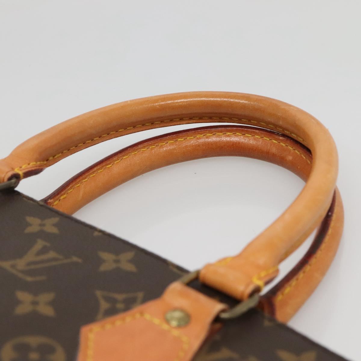LOUIS VUITTON Monogram Sac Plat Hand Bag M51140 LV Auth 141860