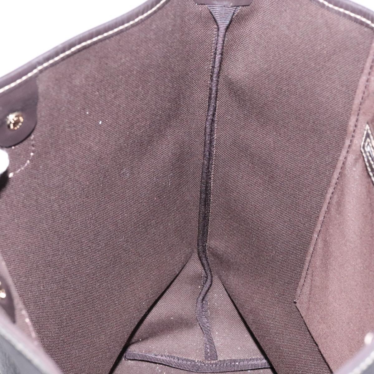 GUCCI GG Supreme Tote Bag PVC Dark Brown Gold 189896 Auth 141871