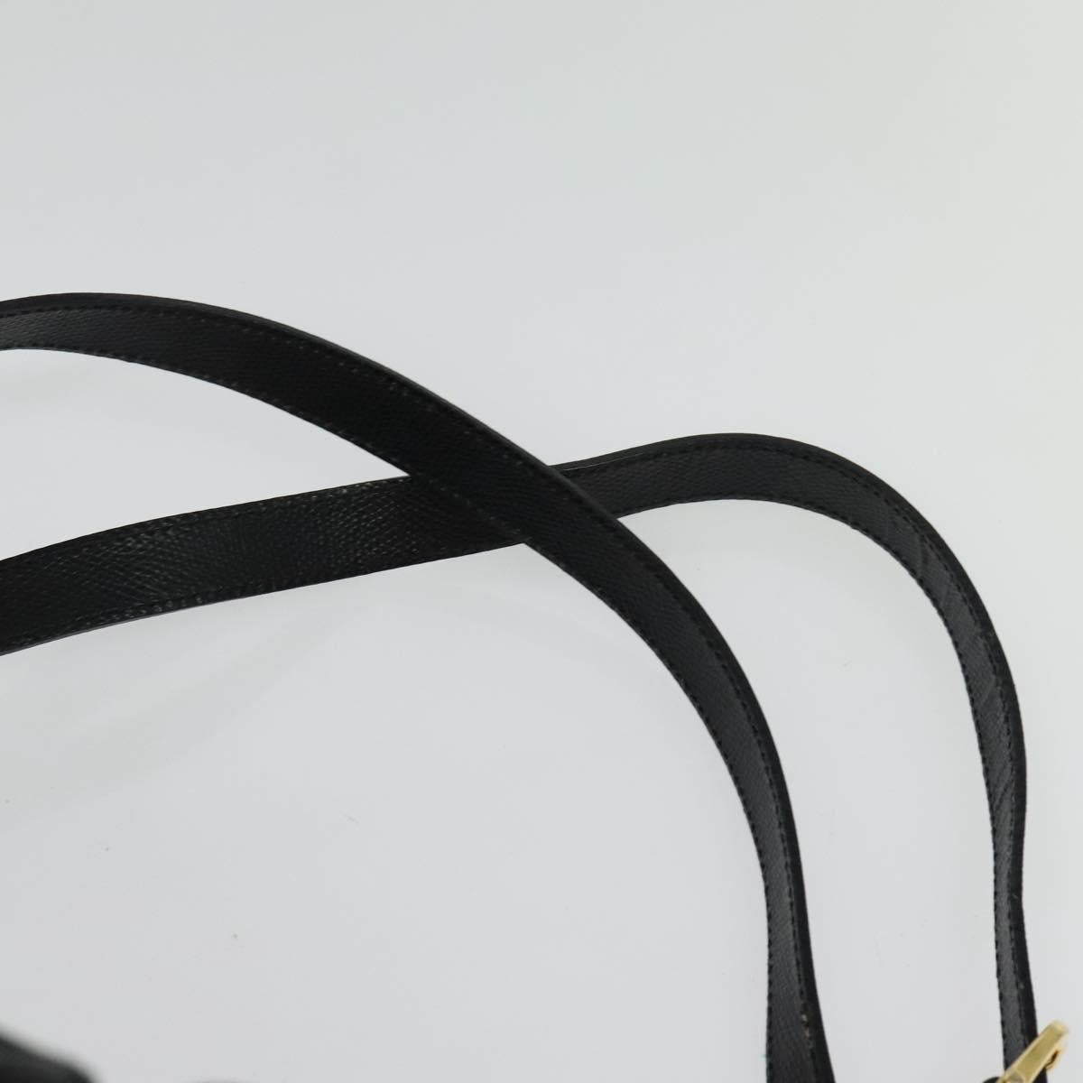 CELINE Backpack Leather Black Gold Auth 141872